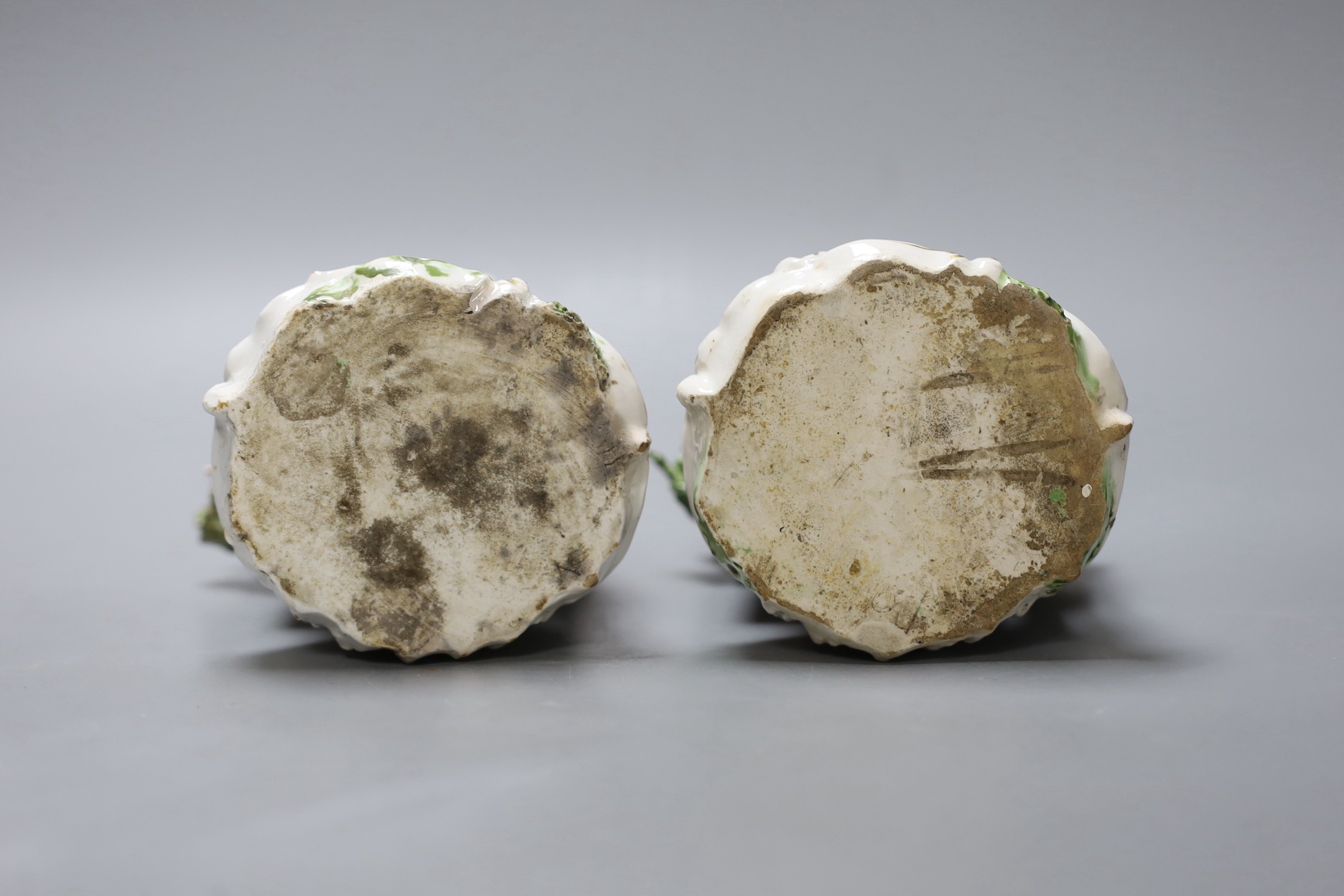 Two Derby groups of a shepherdess and a sheep, c.1765, 21 cms high